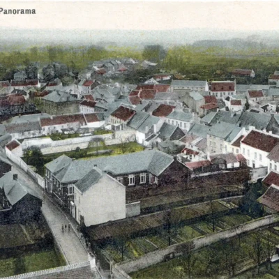 Perwez - Vue du clocher de l'église - Avant la Première Guerre mondiale