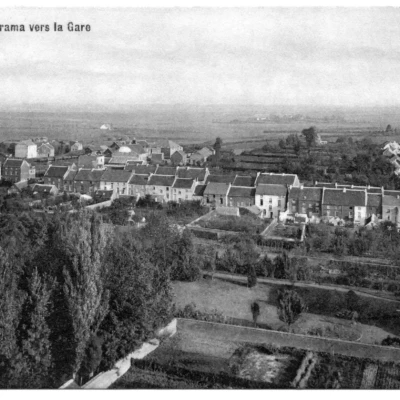 Perwez - Vue du clocher de l'église - Avant la Première Guerre mondiale