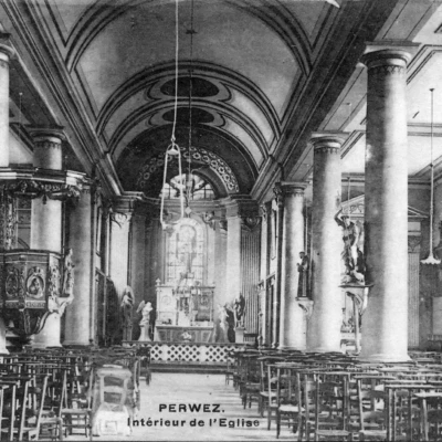 Perwez - Intérieur de l'église - Avant la Première Guerre mondiale