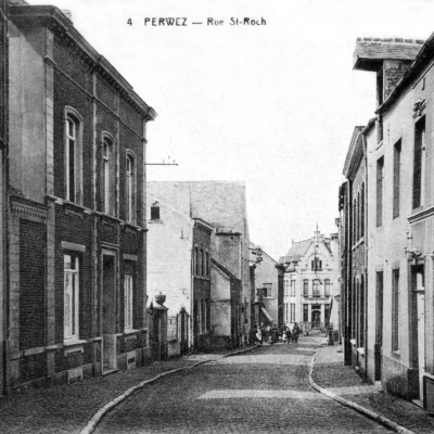 Perwez - Rue Saint-Roch et la Poste - Avant la Première Guerre mondiale