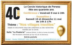 40 ans Cercle historique de Perwez - Affiche 40 ans Cercle historique de Perwez - Affiche